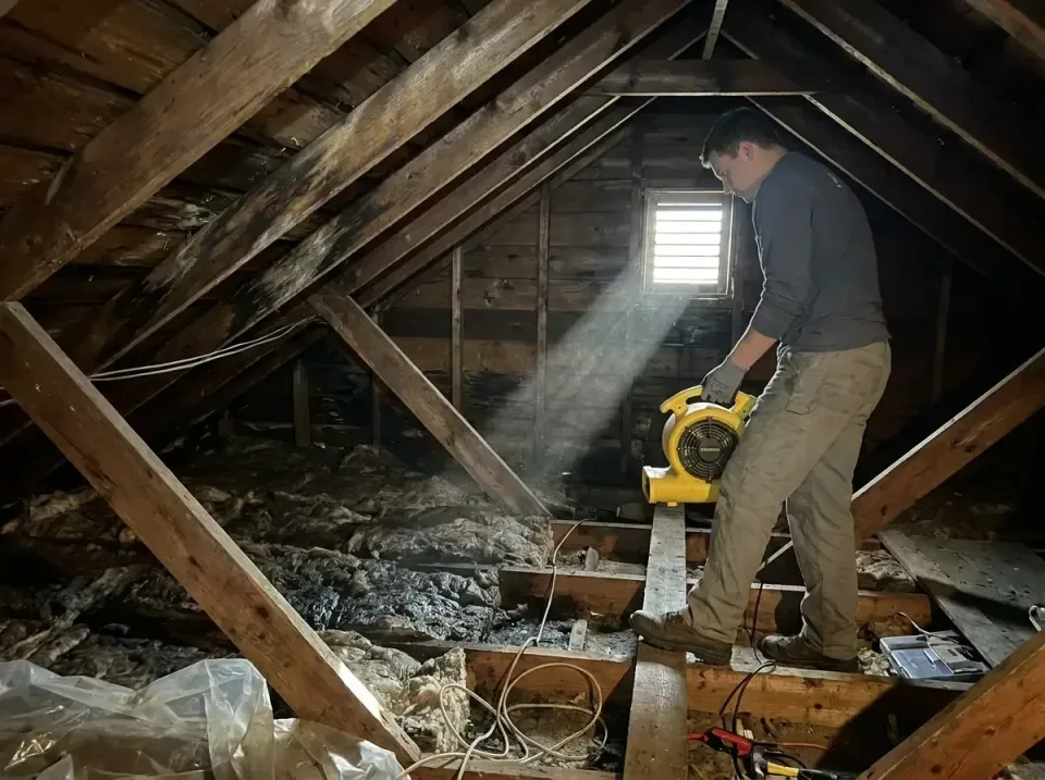 attic-water-damage-drying-proc-007 — frequently asked questions, Emergency Water Extraction & 24/7 Flood Response in Pebble…